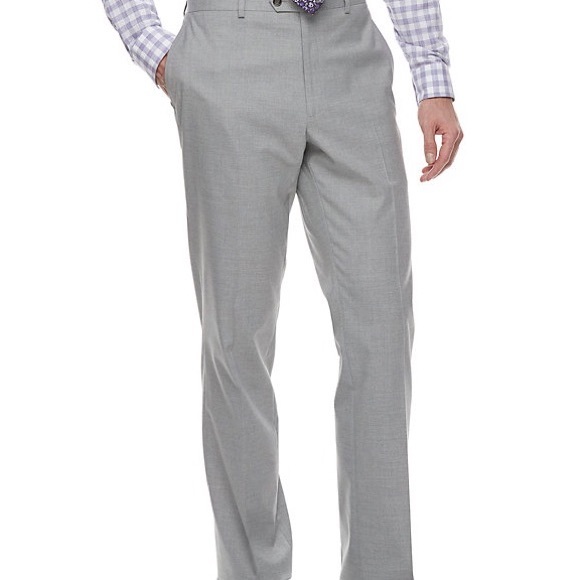 Apt 9 Mens Light Grey Dress Suit Pants 